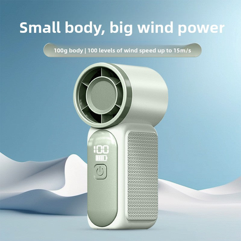 Mini Ventilador Turbo Recargable – 6 Velocidades y Batería de Larga Duración